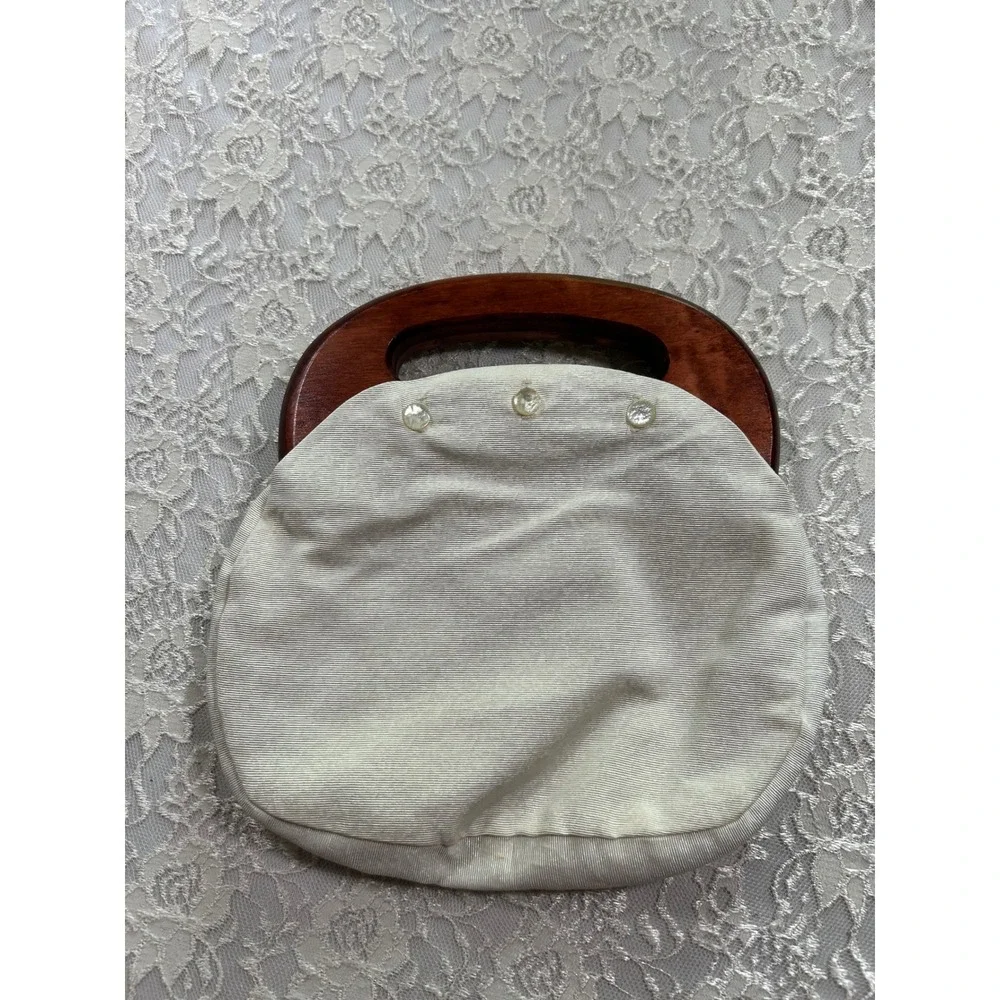Vintage Banner House Bermuda Bag Wood Handle MCM Retro Boho Western 70s 80s